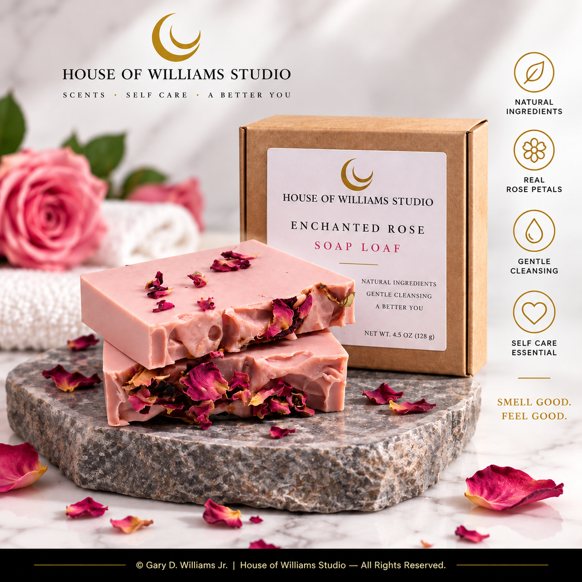 Enchanted Rose Soap Loaf