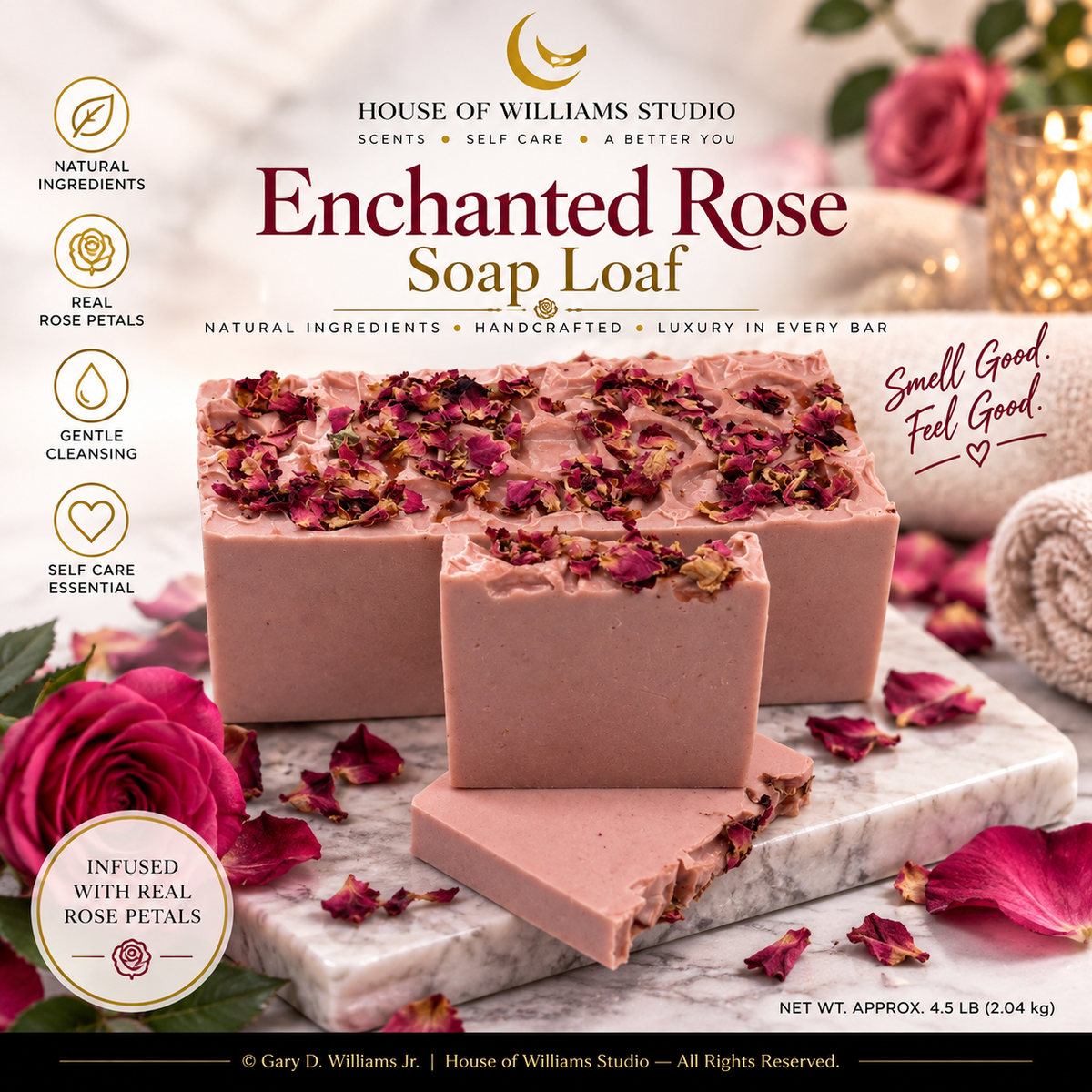 Enchanted Rose Soap Loaf