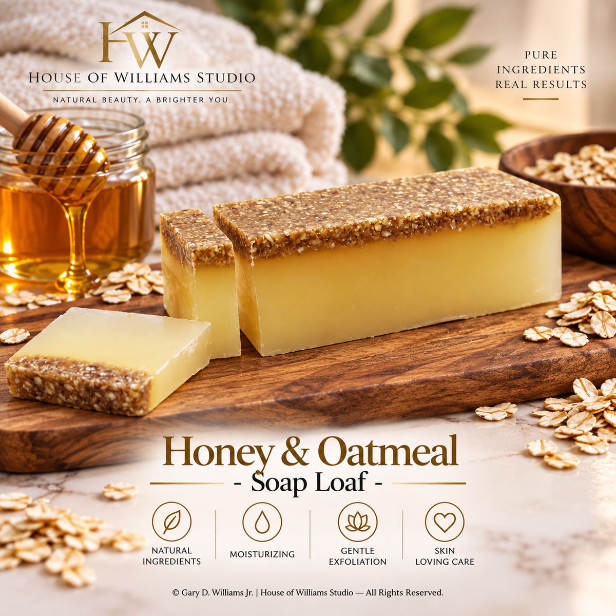 Honey & Oatmeal - Soap Loaf