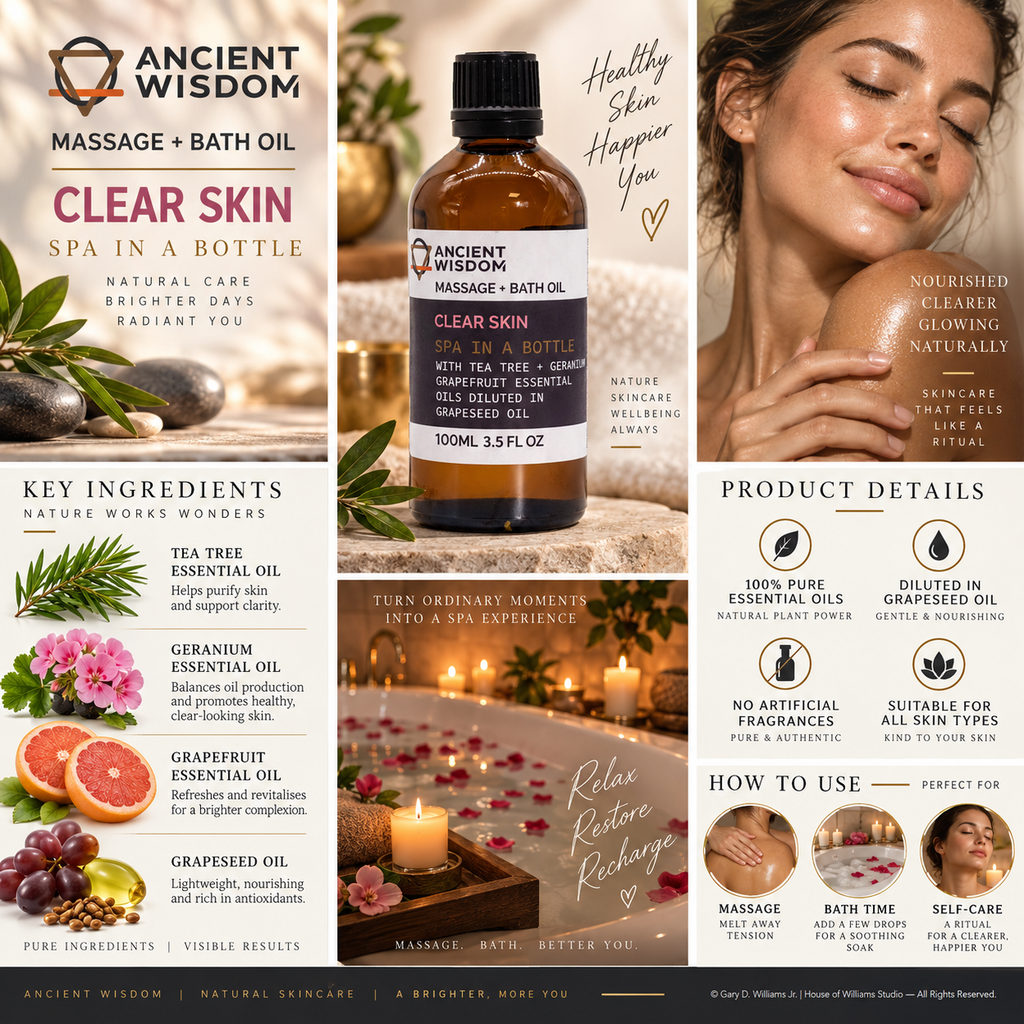 Clear Skin Massage Oil - 100ml